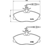 BREMBO P 61 057 Kit pastiglie freni