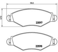 Pastiglie freno P 61 063 BREMBO per PEUGEOT CITROËN