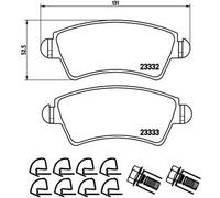 Pastiglie freno P 61 067 BREMBO per CITROËN PEUGEOT