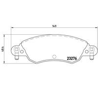 BREMBO P 61 070 Kit pastiglie freni