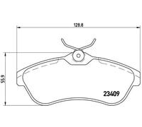 Set di pastiglie freno BREMBO Xtra P 61 075X, anteriore