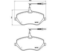 BREMBO P61078 Kit pastiglie freno per PEUGEOT 407 (6D_), 407 Coupé (6C_), 407 SW