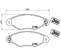 Pastiglie freno P 61 098 BREMBO per CITROËN FIAT PEUGEOT RENAULT