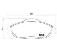 Set di pastiglie freno BREMBO Xtra P 61 101X, posteriore