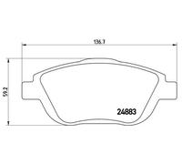 Brembo P 61 103 - Pastiglia Freno - Anteriore