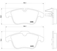 Pastiglie freno P 61 106X BREMBO per PEUGEOT CITROËN