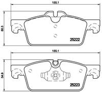 Pastiglie freno P 61 112 BREMBO per PEUGEOT 508 SW I 508 I