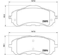 Pastiglie freno P 61 120X BREMBO per PEUGEOT OPEL CITROËN TOYOTA FIAT