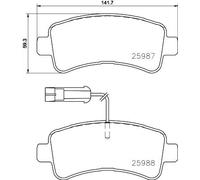 KIT PASTIGLIE FRENO POST BREMBO PEUGEOT BOXER 2.0 HDI 130 4x4 96KW 15>19 P61130