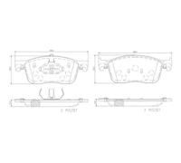 BREMBO P 61 134G Kit pastiglie freni
