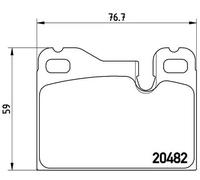 BREMBO P 65 003 Kit pastiglie freni