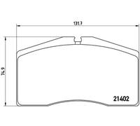 BREMBO P 65 006 Kit pastiglie freni
