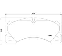 Pastiglie freno P 65 021 BREMBO per VW PORSCHE AUDI BENTLEY