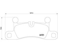 Set di pastiglie freno BREMBO P 65 027, posteriore