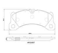 BREMBO P 65 047 Kit pastiglie freni