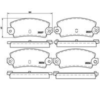 BREMBO P 68 002 Kit pastiglie freni