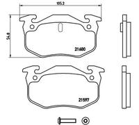 BREMBO P 68 018 Kit pastiglie freni