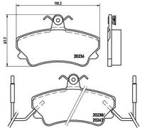 Brembo Kit pastiglie freno P68019 Anteriore per Renault Espace II