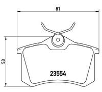 Set di pastiglie freno BREMBO P 68 024, indietro
