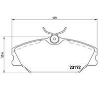 Set di pastiglie freno BREMBO P 68 027, anteriore