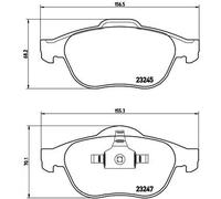 Pastiglie freno P 68 030 BREMBO per RENAULT LAGUNA II LAGUNA II Grandtour