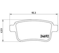 Brembo P 68 043 - Pastiglia Freno - Posteriore