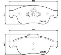 Pastiglie freno P 68 050 BREMBO per RENAULT DACIA NISSAN MITSUBISHI