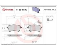 Brembo Kit pastiglie freni P 68 058E per Renault Kangoo Express