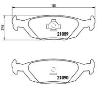BREMBO Kit pastiglie freno, Freno a disco per SAAB VOLVO P 71 003