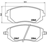 Set di pastiglie freno BREMBO P 78 013, anteriore