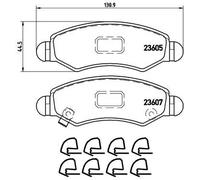 Pastiglie freno P 79 015 BREMBO per SUZUKI OPEL SUBARU