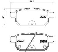 BREMBO P 79 029 Kit pastiglie freno per SUZUKI BALENO (FW, EW), S-CROSS, SWIFT I