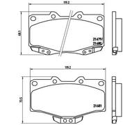 BREMBO P83009 Kit pastiglie freno per TOYOTA 4 RUNNER II (_N1_), 4 RUNNER III (_