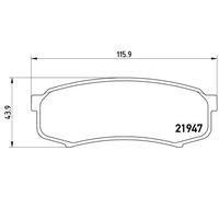 Pastiglie freno P 83 024 BREMBO per TOYOTA MITSUBISHI