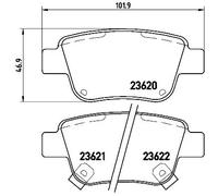 Set di pastiglie freno BREMBO P 83 047, posteriore