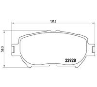 Pastiglie freno P 83 062 BREMBO per TOYOTA CAMRY Tre volumi
