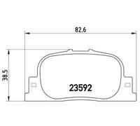 Set di pastiglie freno BREMBO P 83 063, indietro