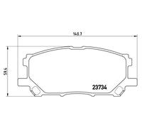 Pastiglie freno P 83 067 BREMBO per LEXUS RX