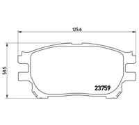 BREMBO P 83 070 Kit pastiglie freni