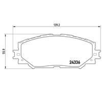 Pastiglie freno P 83 082 BREMBO per TOYOTA SUBARU LEXUS