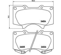 BREMBO Kit pastiglie freno altezza 77 mm P83102X