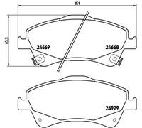 Pastiglie freno P 83 109 BREMBO per TOYOTA AVENSIS Tre volumi COROLLA Tre volumi