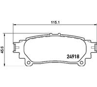 BREMBO P 83 152 Kit pastiglie freno, Freno a disco per LEXUS,TOYOTA,TOYOTA (GAC)