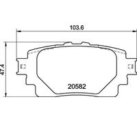 Pastiglie freno P 83 174 BREMBO per TOYOTA SUBARU LEXUS SUZUKI
