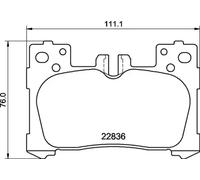 Set di pastiglie freno BREMBO P 83 181, posteriore