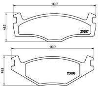 Pastiglie freno P 85 005 BREMBO per VW SEAT