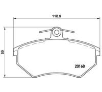 KIT PASTIGLIE FRENO ANT BREMBO VW JETTA II 1.8 16V 102KW 87>89 P85015