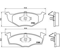 Set di pastiglie freno BREMBO P 85 025, anteriore