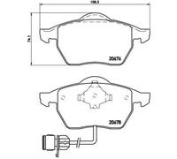 BREMBO P 85 026 Kit pastiglie freni