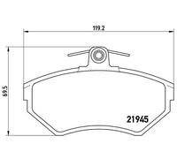 BREMBO P 85 042 Kit pastiglie freni
